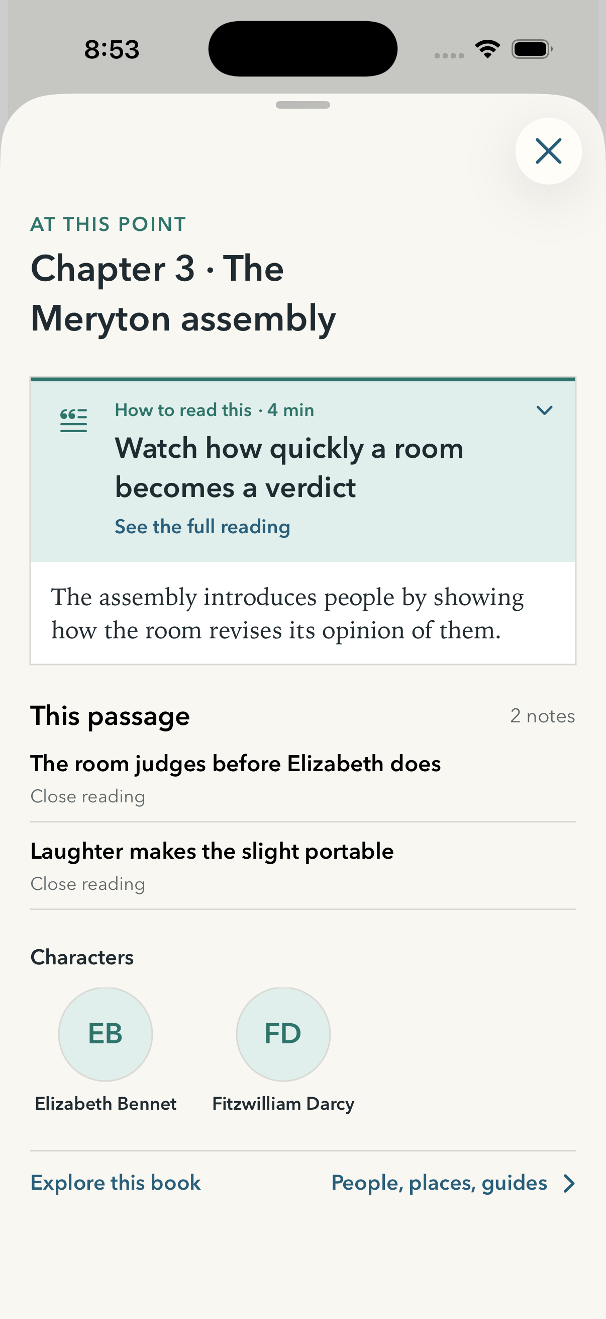 Expanded guide with Characters row