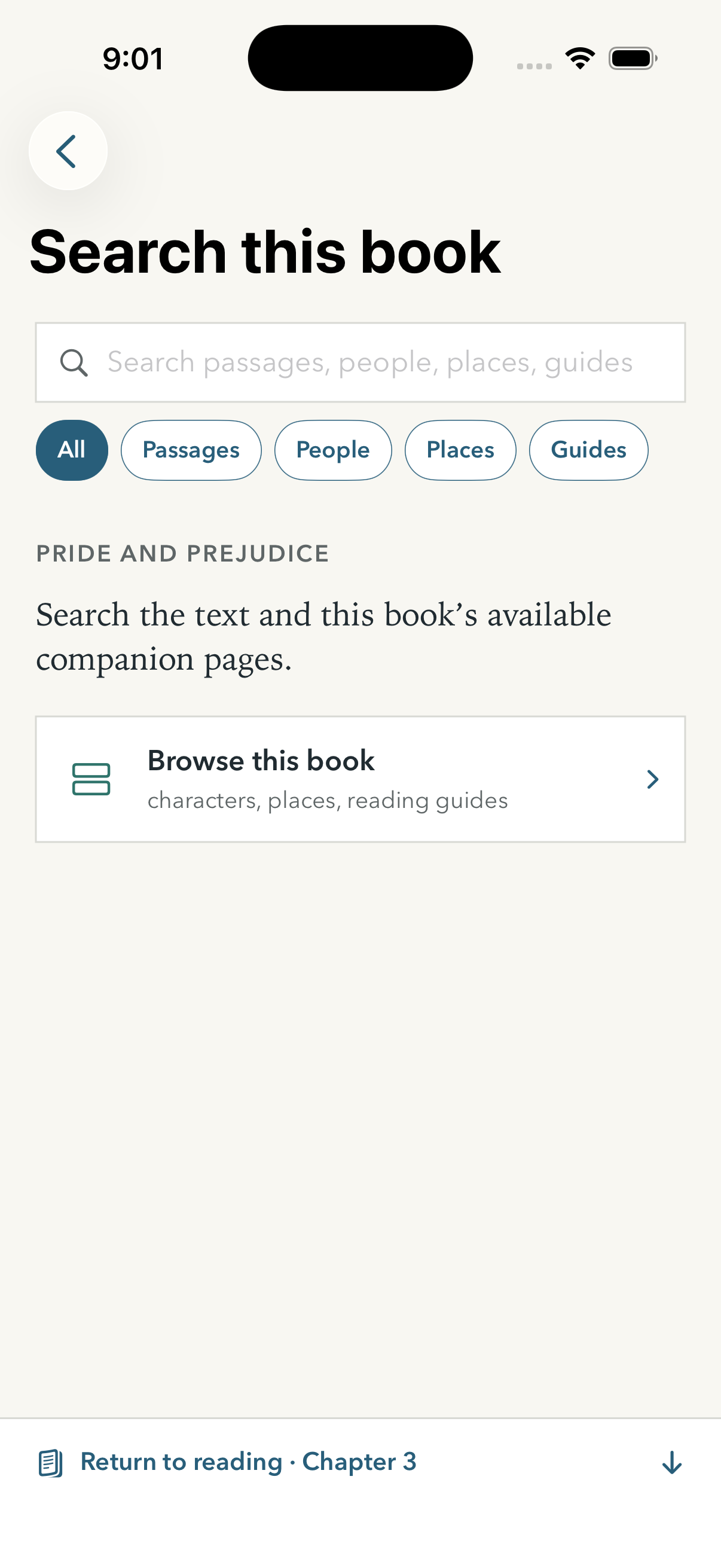 Search this book screen